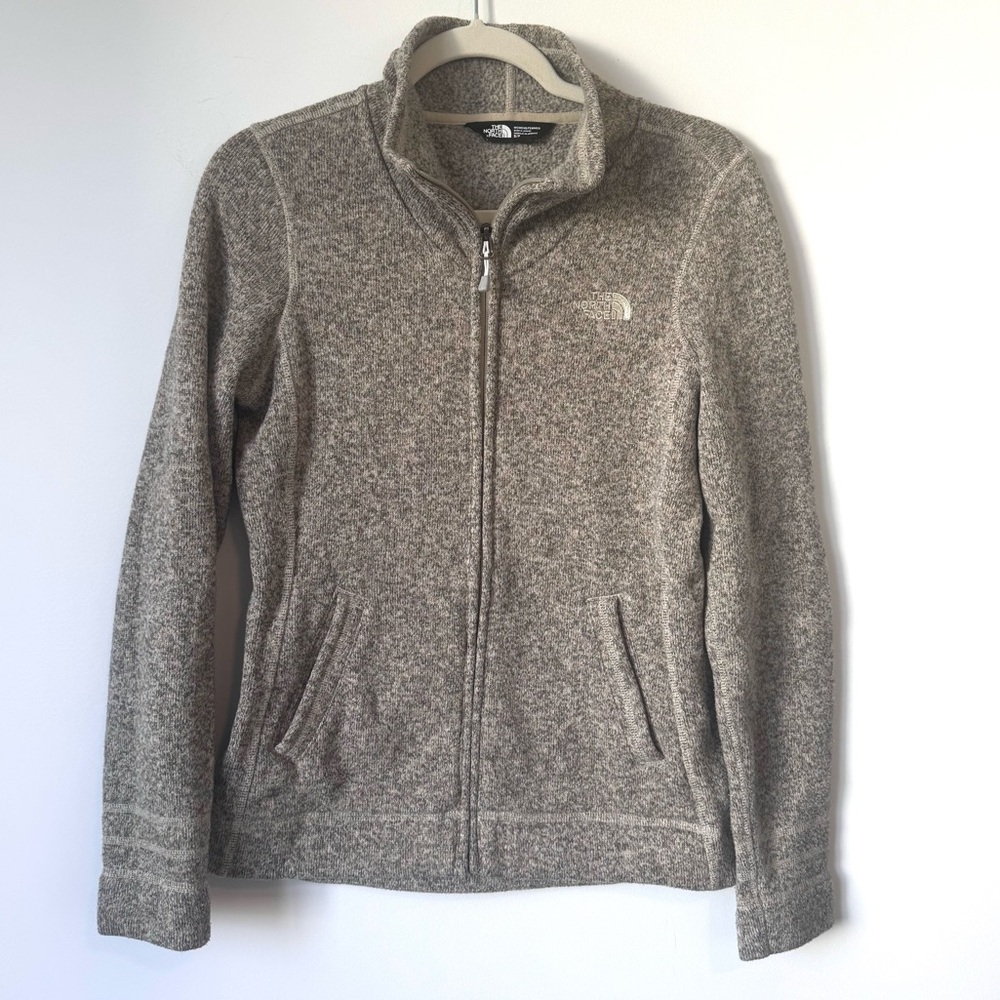 The North Face Crescent Sunset Full-Zip Fleece Jacket in Oatmeal - Size S - Picture 2 of 14